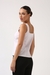 Womens Lavender Square Neck Polka Top
