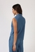 Womens Light Indigo Denim Sleeveless Shirt