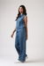 Womens Light Indigo Denim Sleeveless Shirt
