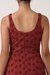 Womens Rust Fit & Flare Midi Dress
