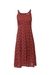 Womens Rust Fit & Flare Midi Dress