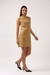 Womens Ochre High Neck Cotton Dress