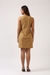 Womens Ochre High Neck Cotton Dress