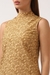 Womens Ochre High Neck Cotton Dress