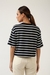 Womens Super Soft-Boxy Tee-Navy & White Stripe
