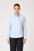 Womens Paneled Blue Striped Shirt