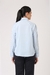 Womens Paneled Blue Striped Shirt