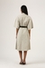 Womens Sandstone & Offwhite Striped Kimono Dress