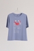 Womens Steel Oversized Crab Graphic Printed Tee