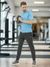 Men's Quick Dry Fitness Jogger Pants With Zipper Pockets Black