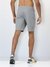 Men's Active Gym Shorts with Bonded  Zipper Pocket Grey
