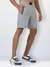 Men's Active Gym Shorts with Bonded  Zipper Pocket Grey
