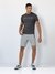 Men's Active Gym Shorts with Bonded  Zipper Pocket Grey