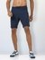 Men's Active Gym Shorts with Bonded  Zipper Pocket Navy