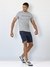 Men's Active Gym Shorts with Bonded  Zipper Pocket Navy