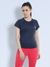 Women's Breathable Light Weight Round Neck T-shirt Blue