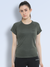Women's Breathable Light Weight Round Neck T-shirt Green