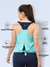 Women Slit Back Mesh Tank Top Turquoise