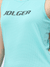 Women Slit Back Mesh Tank Top Turquoise