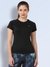 Women's Quick Dry Round Neck Gym T-Shirt Black