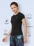 Women's Quick Dry Round Neck Gym T-Shirt Black