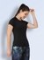 Women's Quick Dry Round Neck Gym T-Shirt Black