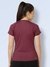 Women's Quick Dry Round Neck Gym T-Shirt Maroon
