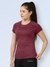 Women's Quick Dry Round Neck Gym T-Shirt Maroon