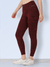 Women's High Waist Performance Workout Leggings Maroon