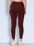 Women's High Waist Performance Workout Leggings Maroon