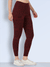 Women's High Waist Performance Workout Leggings Maroon