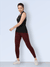 Women's High Waist Performance Workout Leggings Maroon