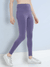 Women's Super High Waisted Satin Finish Sun Protected Tights Purple