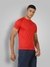 Men's Recycled Polyester Crew Neck Slim Fit T-Shirt Red