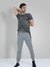 Men's Round Neck Quick Dry Breathable Gym T-Shirt Grey