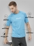 Men's Super Stretchable Raglan Sleeves Gym T-shirt Turquoise