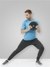 Men's Super Stretchable Raglan Sleeves Gym T-shirt Turquoise
