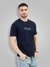 Men's Premium Combed Cotton Printed T-Shirt Navy