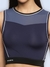 Women Sleeveless Sports Crop Top Navy