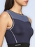 Women Sleeveless Sports Crop Top Navy