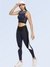 Women Sleeveless Sports Crop Top Navy