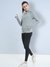 Women's All Weather High Neck Gym Jacket Grey