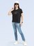 Women's Premium Combed Cotton Printed T-Shirt Black