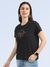 Women's Premium Combed Cotton Printed T-Shirt Black