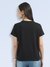 Women's Premium Combed Cotton Printed T-Shirt Black