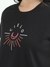 Women's Premium Combed Cotton Printed T-Shirt Black