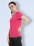 Women's Anti odor quick dry Round Neck Gym T-Shirt Magenta