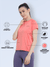 Women's Anti odor quick dry Round Neck Gym T-Shirt Peach
