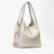 Deco Colorblocked Pebbled Leather Large Shoulder Bag