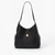 Deco Pebbled Leather Large Shoulder Bag